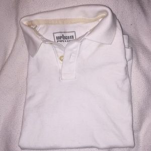 Boys white short sleeve polo shirt